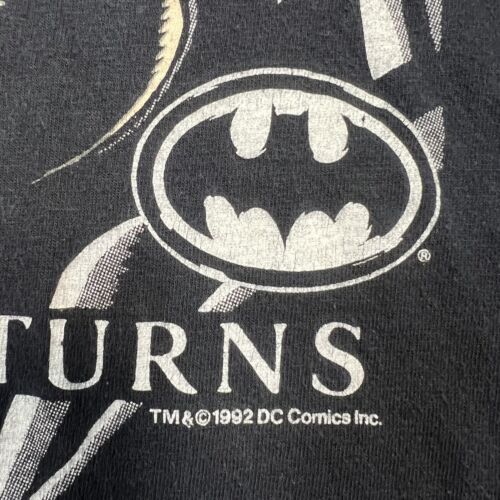 Vintage 1992 Batman Returns Youth Shirt Kids Sz XL Tee T Shirt Black EUC! Rare! - Picture 3 of 18