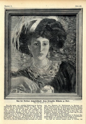 Princess Wilhelm zu Wied Historical Memorabilia 1912