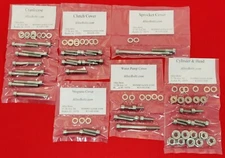 SUZUKI 1986 1987 1988 RM125 POLISHED STAINLESS STEEL ENGINE BOLT SCREW KIT SET