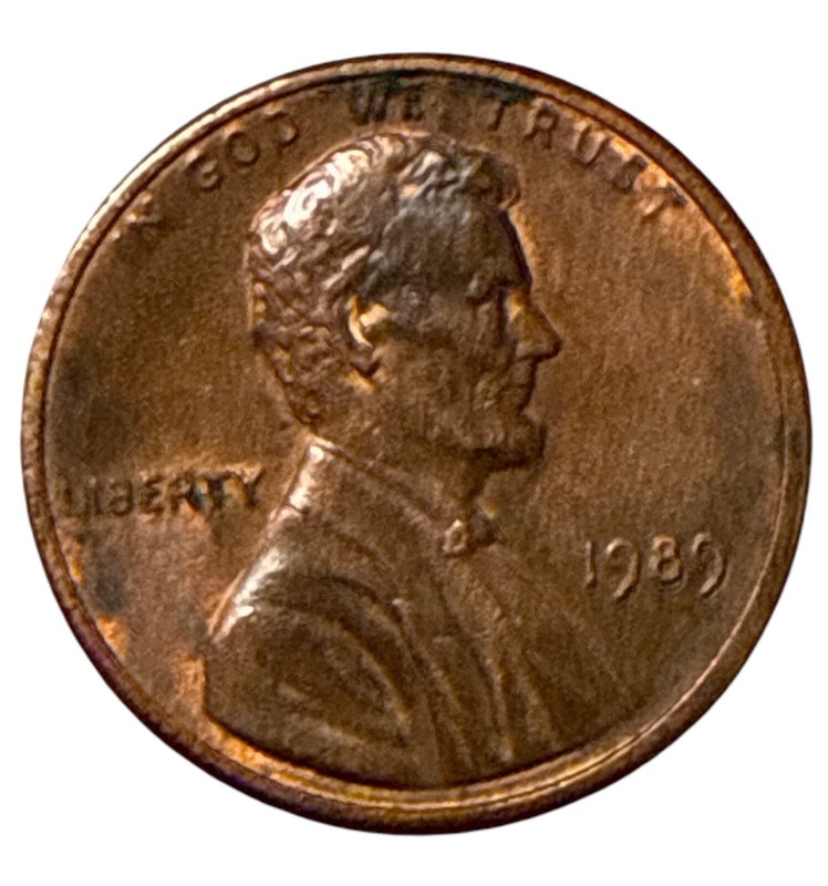 1989 Lincoln Memorial Penny No Mint Mark Cent Coin