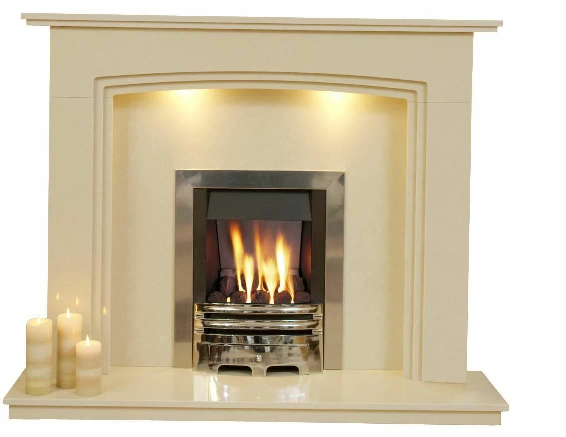 New Ashbourne Marble Fireplace Hearth u0026amp; Back Panel | eBay