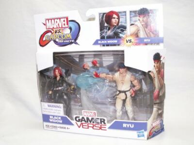 Black Widow vs Ryu Marvel Capcom Infinite Gamer Verse Hasbro 2018 New Sealed