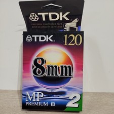 Lot of 2 TDK 8mm MP Premium 120 Minute Camcorder Video Cassette Tapes SEALED 