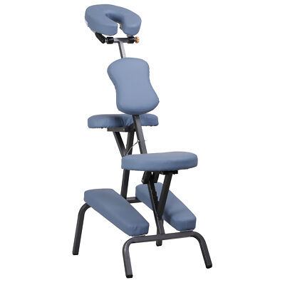 Adjustable Massage Tattoo Chair PU Leather Pad Spa Salon Facial Chair Blue