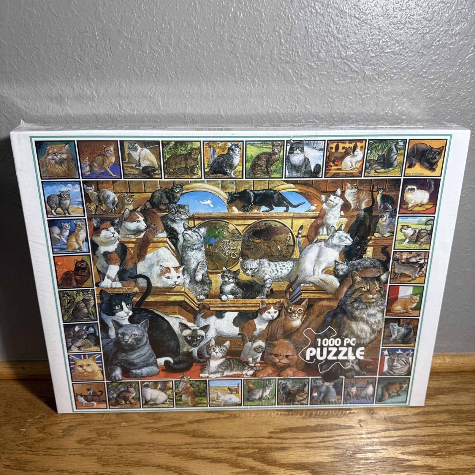 The World of Cats White Mountain Puzzle 1000 Piece Jigsaw Made In USA NEW SEALED