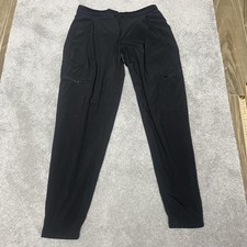 Athleta Pants Womens 2 Black Go Far Travel Jogger Lightweight Casual Zip Pockets