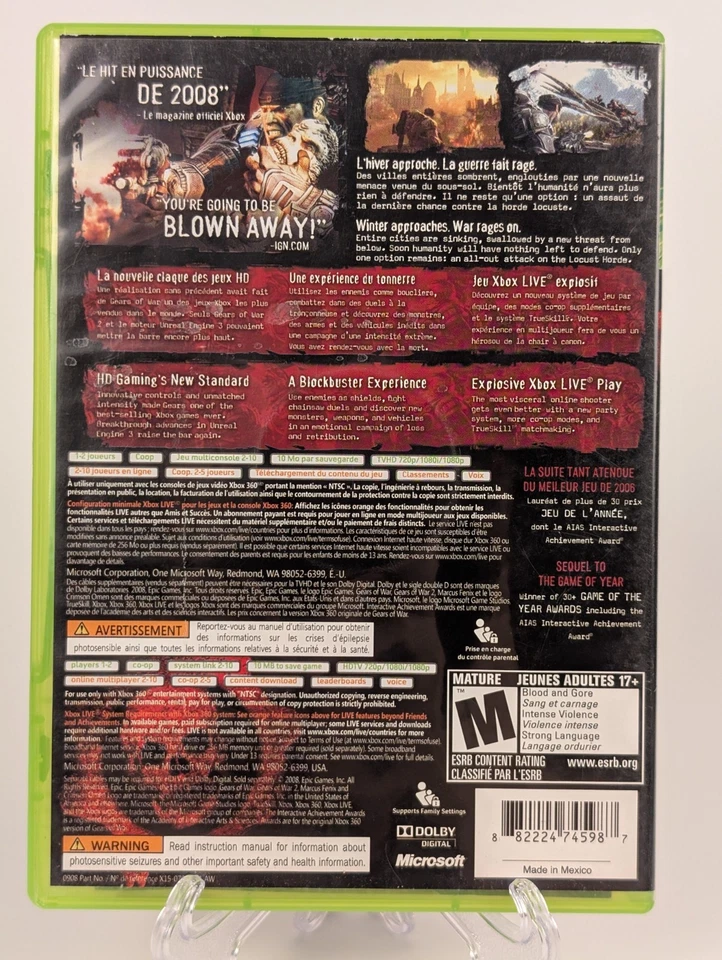 Gears of War 2 (Xbox 360, 2008) ➡️CIB Complete  - Tested - Near Mint 📀! - Image 2 of 4