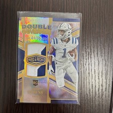 2023 Panini Plates & Patches - Double Coverage Josh Downs Gold /55 (MEM, RC)