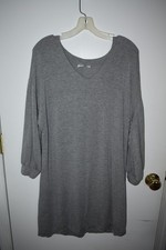 Gap gray 3/4 sleeve knit dress (large)