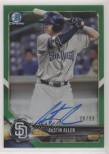 2018 Bowman Chrome Prospect Green Refractor 28/99 Austin Allen Auto 0cx3