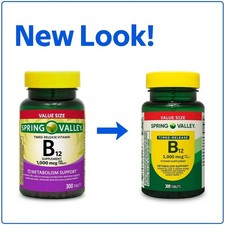 Spring Valley Vitamin B12 1000 Mcg Timed Release Tablets, 300 Count 1 PACK