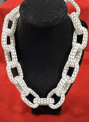 White Chunky Chain Necklace From Express