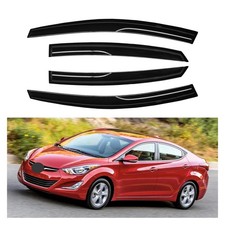 For 2011-2016 Hyundai Elantra Window Visors Wind Deflector Sun Rain Guards Vent For 2011-2016 Hyundai Elantra Window Visors Wind Deflector Sun Rain Guards Vent