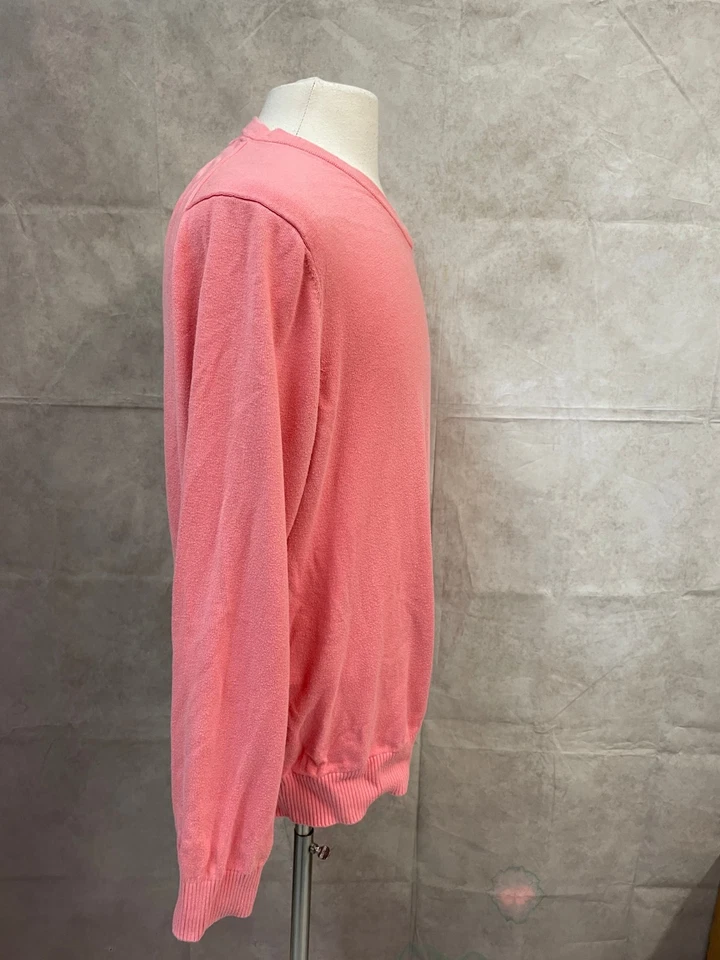 Tommy Hilfiger Hombre Pullover Rosa Manga Larga Cuello en V Talla L Foto 4 de 4