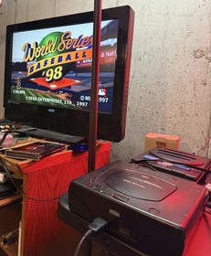Sega Saturn MK-80000 Video Game Console Bundle with 2 Controllers (5) Games