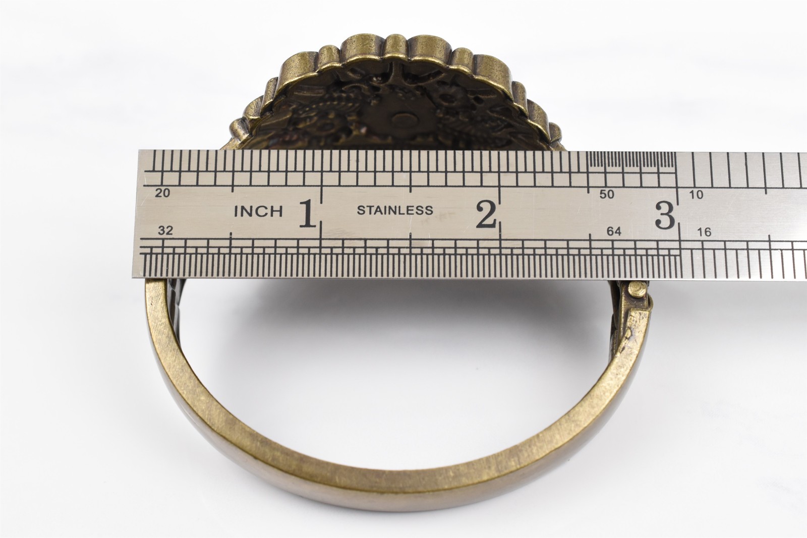 Handmade Studio Silver Tone Hinged Bangle Bracele… - image 4