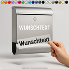 Wunschtext Aufkleber 15 cm – Briefkasten | Name | Adresse  | Domain | Sticker
