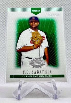2007 Topps Triple Threads C.C. Sabathia Emerald Parallel 151/239 #94 - Indians