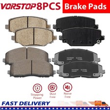 Front Rear Ceramic Brake Pads for 2012 2013 2014 2015 - 2020 Dodge Grand Caravan
