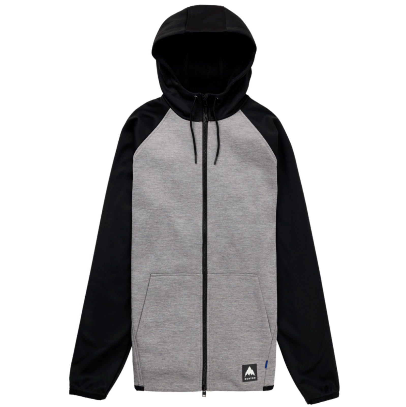 Brand New Mens Burton Crown Weatherproof Full Zip Hoodie Gray Heather/ True Blac