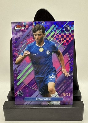 2026 Topps Finest EPL Reggie Walsh Purple Checkerboard Refractor /75 RC Chelsea