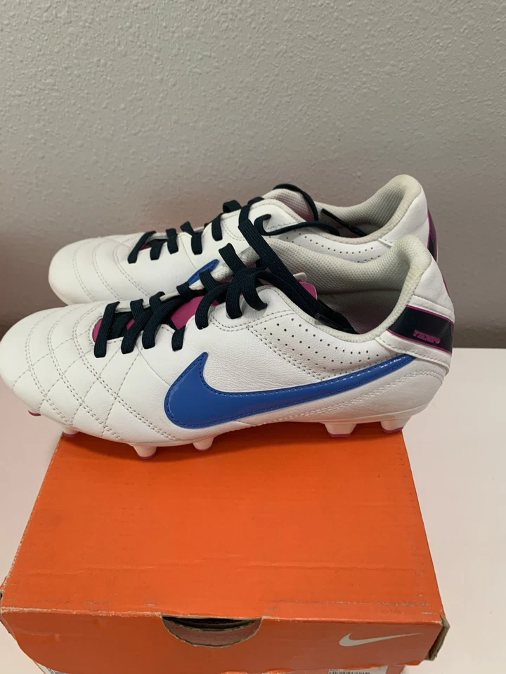 Nike Tiempo Natural IV LTR FG Women’s SZ 6.5 Soccer Cleats 524928-106 Leather - Image 3 of 4