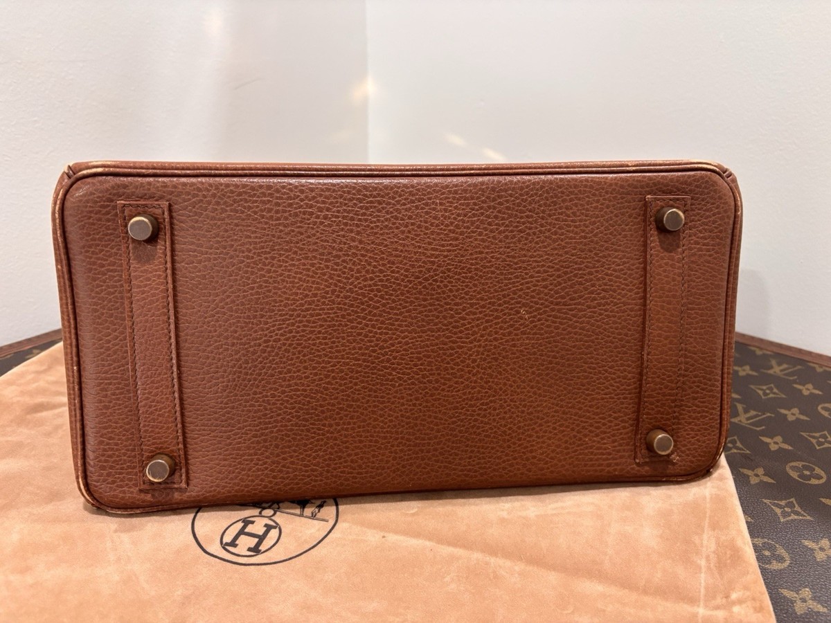 【希少！早い者勝ち！】HERMES カレ90 洪水の後 ブラウン Authentic HERMES Birkin HAC Haut à Courroies 32 brown courchevel