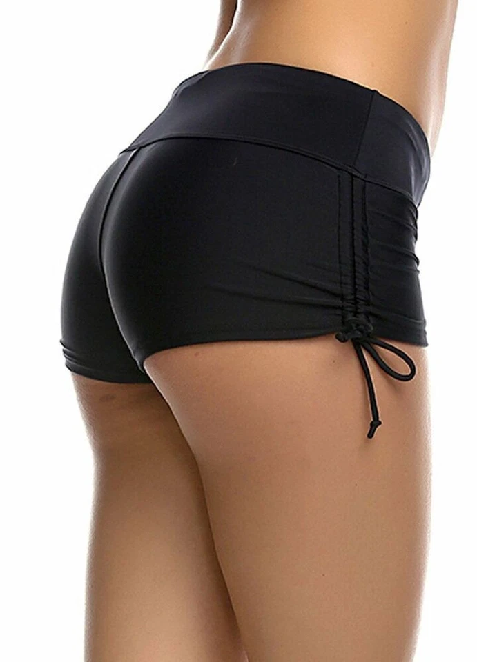 Pantalones cortos de natación para mujer playa piscina estilo niño bikini de natación trajes de baño damas Foto 4 de 4