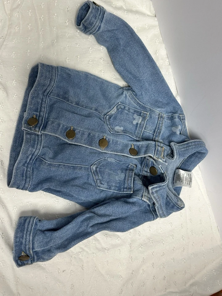 Chaqueta Jean Disney Infantil y Niñas Pequeñas Azul Denim Minnie Mickey Mouse 12 Mth Foto 2 de 4