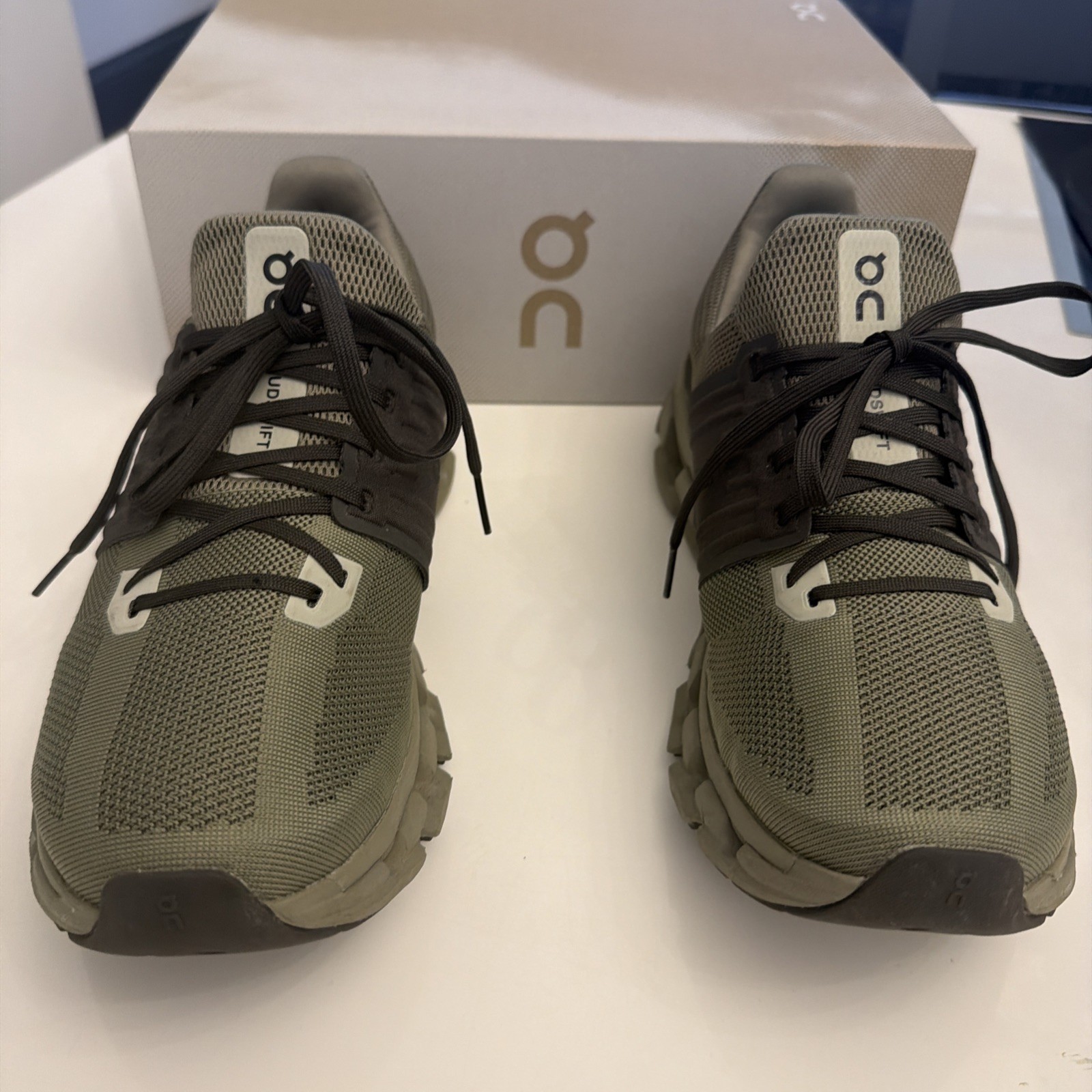 Boxed On Running Cloudswift 3 AD’s Men’s UK Size 8 Khaki Green FASTPOST image 3