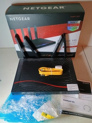 NETGEAR Nighthawk X4S C7800 AC2600 Cable Modem Router NO Power Cable - TESTED!