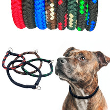  ROLLED SLIP DOG Choker Head Collar Dog Training Stops Pulling Slip Correction 