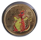 2013 Year of the Dragon " Baby Keepsake "$1 Uncirculated coloured coin in folder
