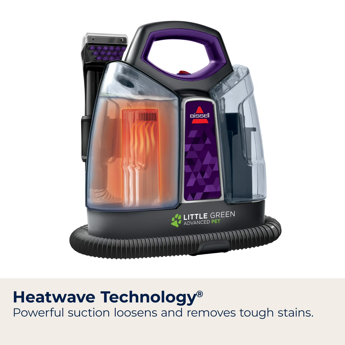 BISSELL SpotClean ProHeat Pet Purple Compact Carpet Cleaner for