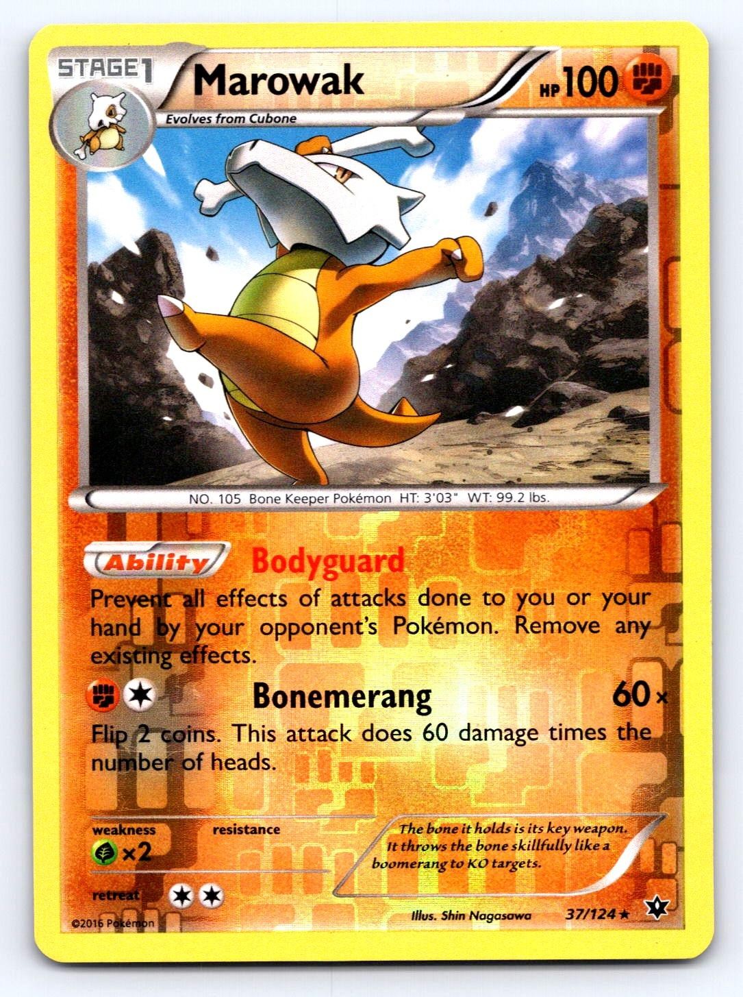 Marowak 37/124 Rare Fates Collide Pokemon Reverse Holo Lightly Played