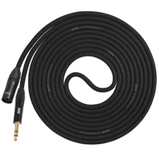 LyxPro - 10 Ft - XLR Male to 1/4" TRS Star Quad Microphone Cable for High End...