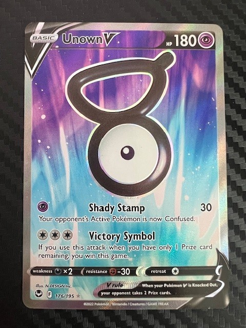 Pokemon TCG Silver Tempest Unown V 176/195 Ultra Rare