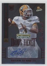 2015 Contenders Draft Picks College Ticket Red Foil Bryan Bennett #184 Auto 0f8