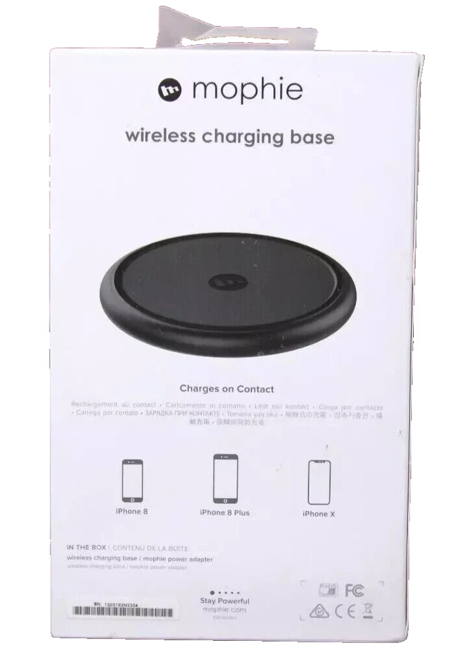 MOPHIE wireless charging base 7.5W Qi Charger for iPhone 13 /12/ 11/ X/ XS/ XR - Image 2 of 3