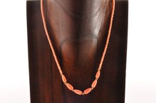 Fermoir en or 18 carats, collier corail rose saumon pur certification (440 mm...