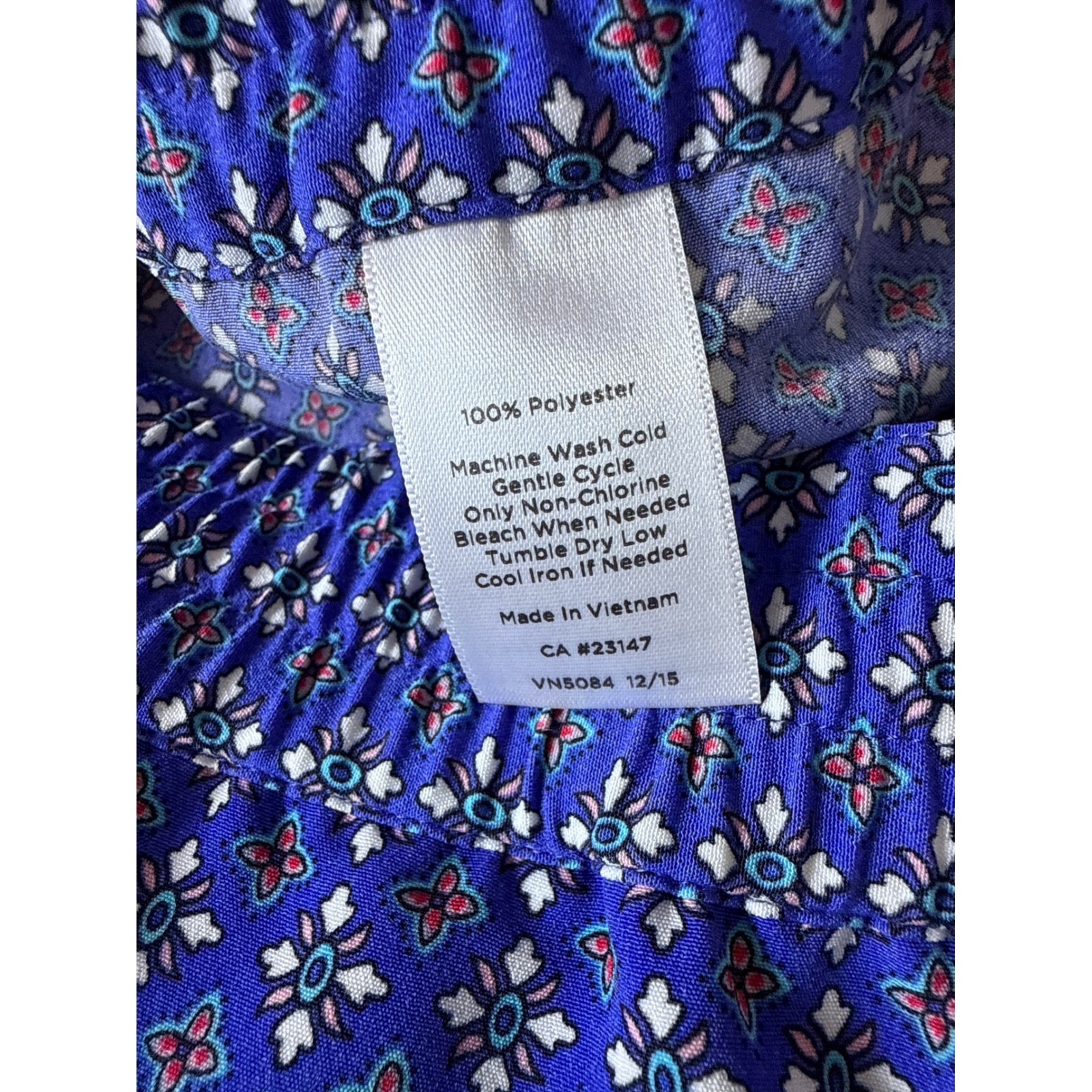 Talbots Petites Blue Patterned Pull On Casual Pan… - image 7