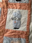 Sunbonnet Sue Handmade Baby Quilt Orange Gingham Crib Nursery Cottagecore Cabin — photo 3