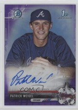 2017 Bowman Chrome Prospect Purple Refractor 51/250 Patrick Weigel Auto fm0