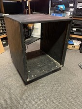 Unbranded Black Wood Musical Equipment Rack Case Studio Stage 12 Space Wheeled