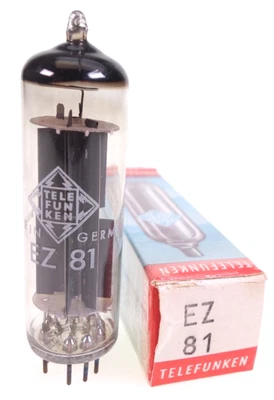 EZ81 = UU12 = 6CA4 Telefunken Mullard D-Getter Radio Röhre Tube NOS NEU - Bild 1 von 4