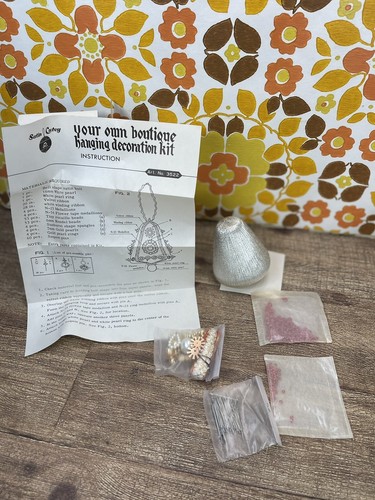 Vintage Sequin Ornament kit Bell All material and instructions - Picture 4 of 12