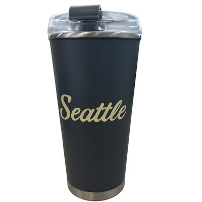 Good Land Supply Co 16.9 Oz Stainless Steel Tumbler Straw & Lid Blue Silver NEW