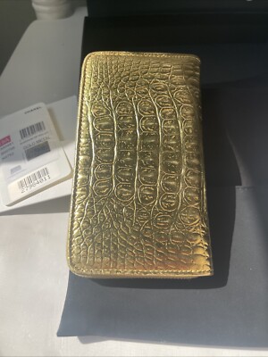 CHANEL Wallet Embossed Metallic Croc Metier d'Art 2019 Egyptian
