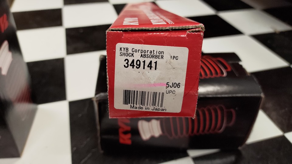 KYB 349141 Shock Absorber and KYB SB113 boot kitpair of 2 shocks & 2