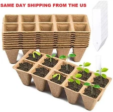 120 pods Seed Starter Peat Pots Kit, Organic Plant Pots Seedlings, NEW FAST SHIP